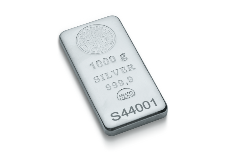 شمش نقره 1000 گرمی ندیر ترکیه